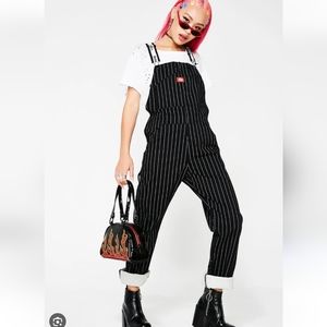 Dickies Girl pinstripe overalls